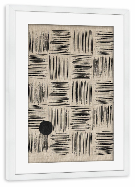 Poster mit Rahmen weiß "Linen collection - LUK" artboxONE - Abstrakt - Japandi,Modern,Art,Ibiza,Kunstdruck,Geschenk,Einrichtung,Abstrakt,Kunst