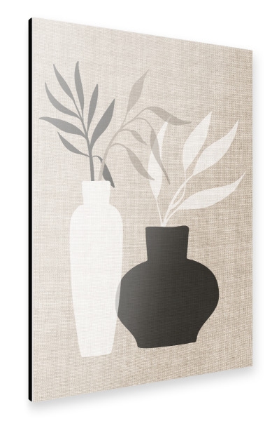 Alu-Dibond "Linen collection - Flower in vase" 30x20 cm artboxONE