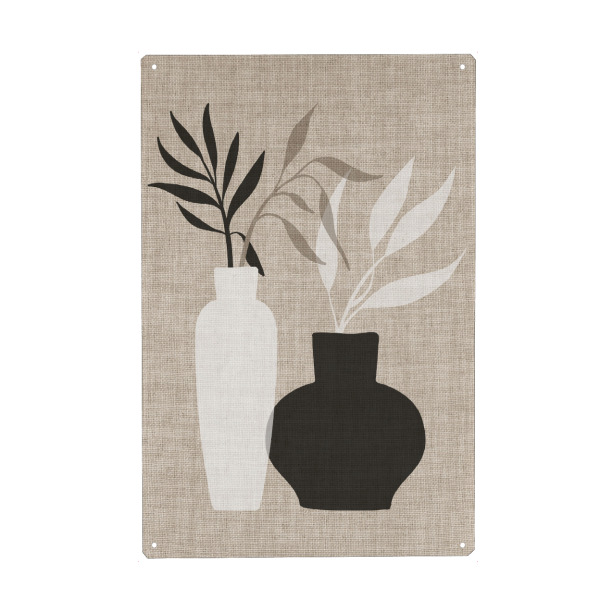 Holzbild "Linen collection - Flower in vase" artboxONE - Abstrakt - Japandi,Modern,Art,Ibiza,Kunstdruck,Geschenk,Einrichtung,Abstrakt,Kunst