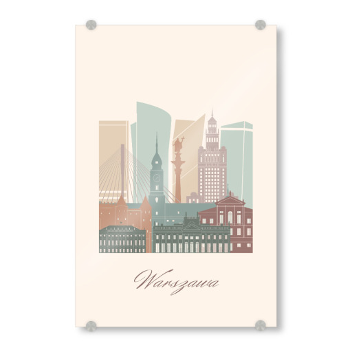 Warsaw skyline sage green style