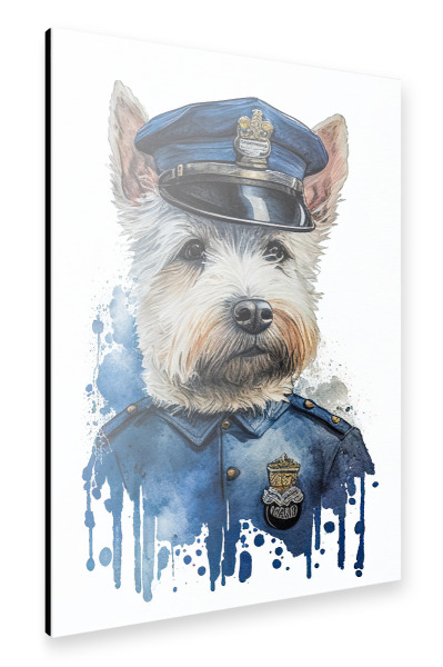 Alu-Dibond "Polizeiterrier" 30x20 cm artboxONE