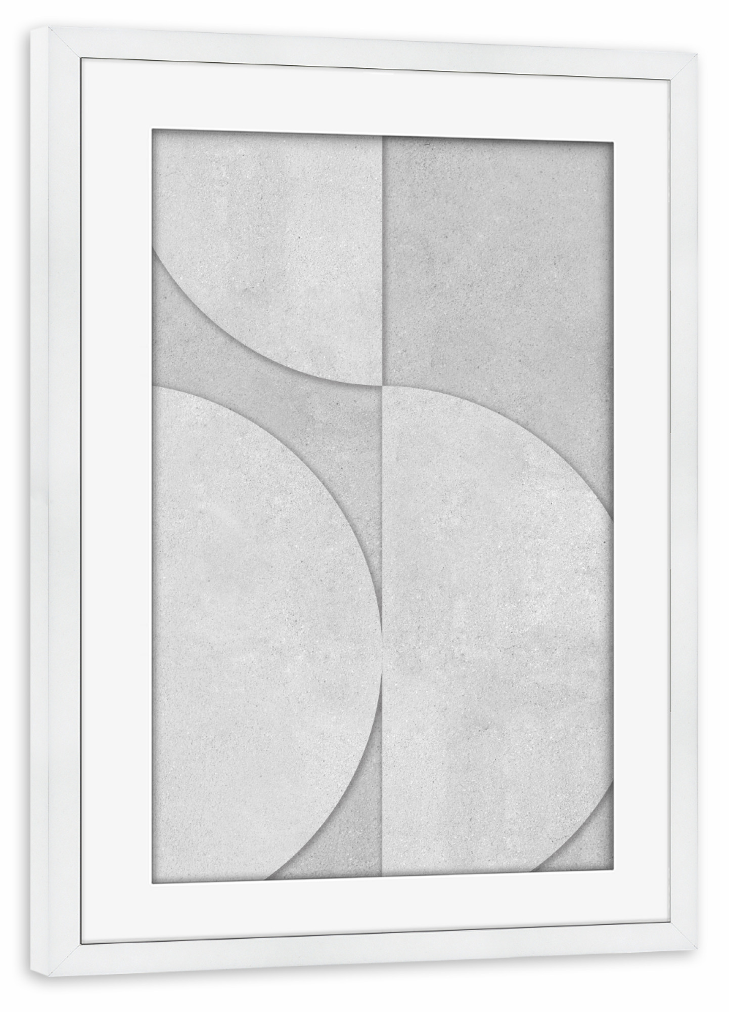 Poster mit Rahmen weiß "Concrete art - ZEN BETON BEN" artboxONE - Abstrakt