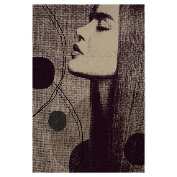 Poster "Linen collection - woman with dots" artboxONE - Abstrakt - Japandi,Modern,Art,Ibiza,Kunstdruck,Geschenk,Einrichtung,Abstrakt,Kunst