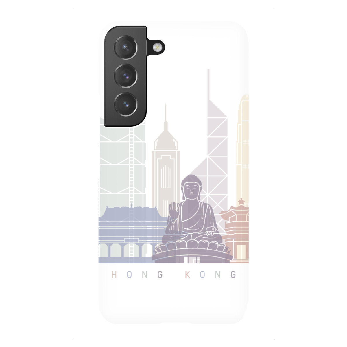 "HONG KONG SKYLINE PASTELL-b"für Samsung Galaxy - Premium-Case Handyhülle artboxONE