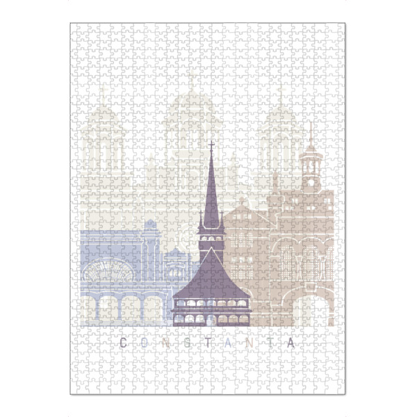 Puzzle Ravensburger "CONSTANTA SKYLINE PASTELL" artboxONE - Städte,Architektur