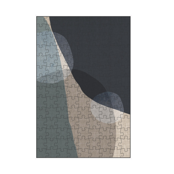 artboxONE Puzzle "LINEN collection - Blue ocean" artboxONE - Abstrakt - Japandi,Modern,Art,Ibiza,Kunstdruck,Geschenk,Einrichtung,Abstrakt,Kunst