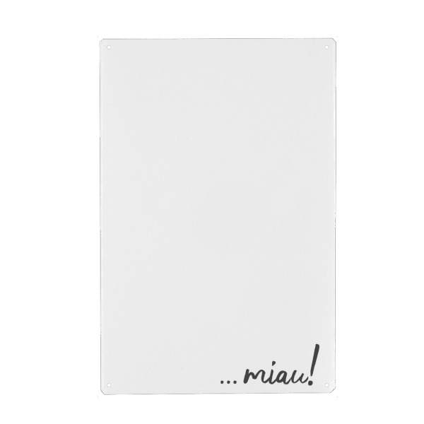 Holzbild "Miau!" artboxONE - Typografie,Tiere,Liebe,Lustig - Miau,Meow,Katze,Typografie,Schriftzug,Minimalismus,Minimalistisch