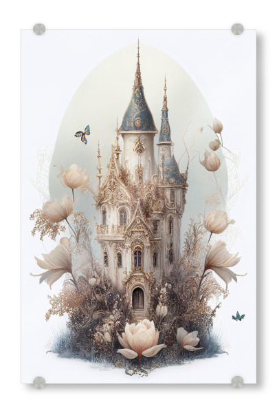 Acrylglasbild "Verträumtes-Blumenschloss" artboxONE - Architektur