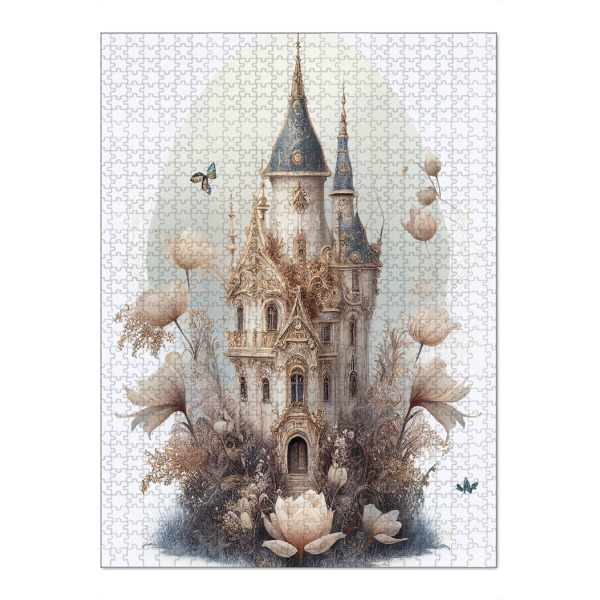 Puzzle Ravensburger "Verträumtes-Blumenschloss" artboxONE - Architektur