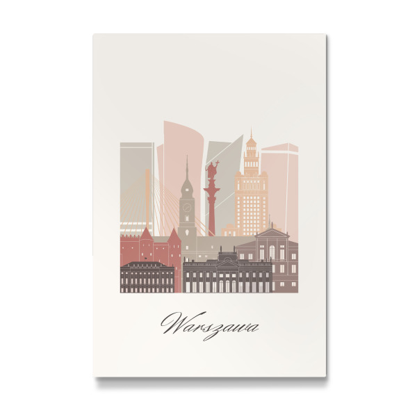 Galerie-Print "Warschauer Skyline in Terrakotta" 30x20 cm artboxONE