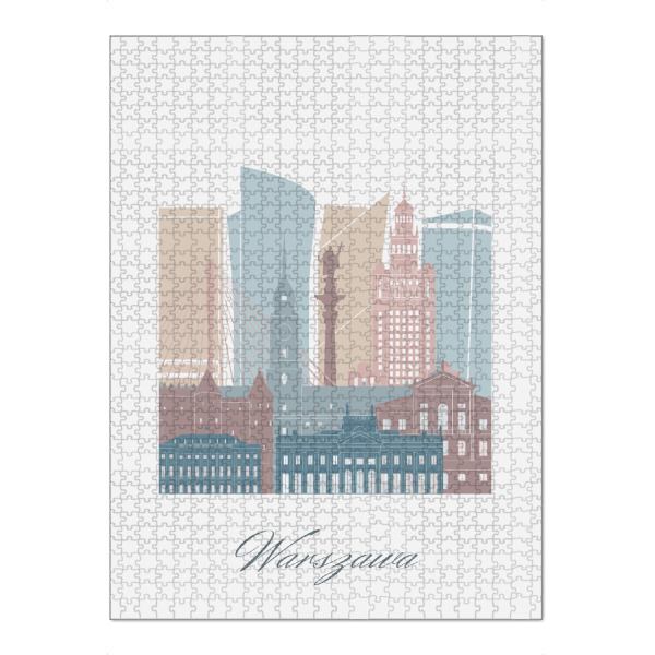 Puzzle Ravensburger "Warschauer Skyline in Erdtöne" artboxONE - Städte,Reise,Architektur,Kartografie