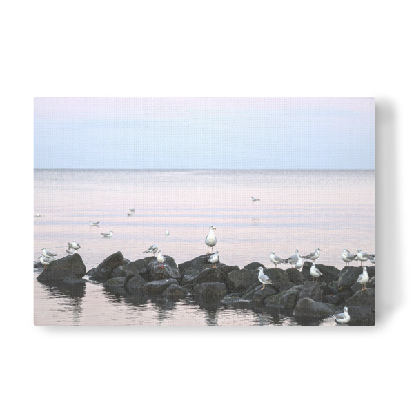 Leinwandbild "Abendstimmung am Ostseestrand" artboxONE - Natur,Reise / Strand und Meer,Reise / Länder