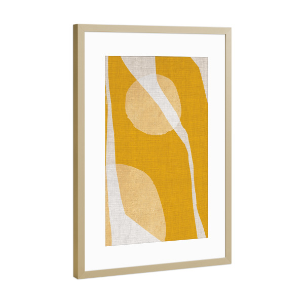 Poster mit Rahmen Gold "Linen sunkiss vacation" artboxONE - Abstrakt - Japandi,Modern,Art,Wabisabi,Ibiza,Kunstdruck,Vacation,Geschenk,Wohnung