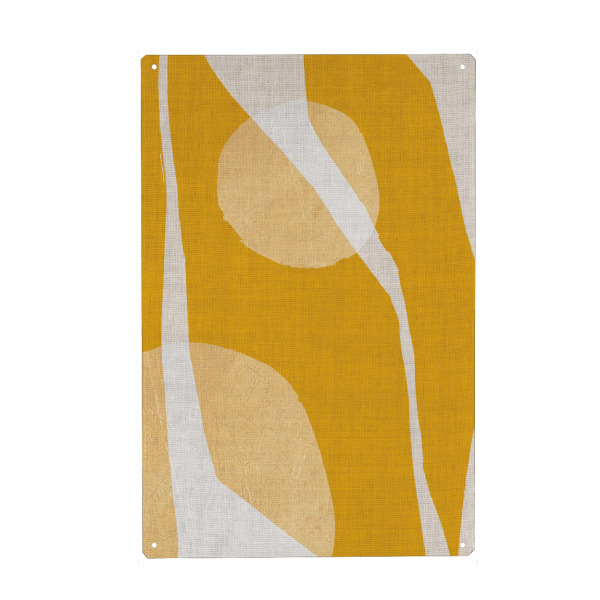 Metall Poster "Linen sunkiss vacation" artboxONE - Abstrakt - Japandi,Modern,Art,Wabisabi,Ibiza,Kunstdruck,Vacation,Geschenk,Wohnung - Blechschild