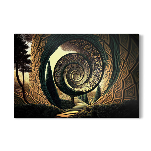 Galerie-Print "Spiralmuster auf surrealem Weg" 30x20 cm artboxONE