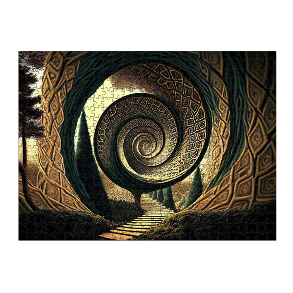 artboxONE Puzzle "Spiralmuster auf surrealem Weg" artboxONE - Abstrakt