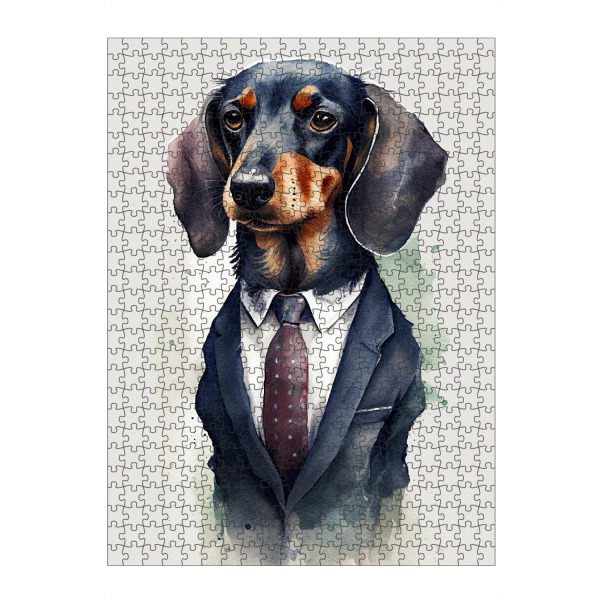 Puzzle Ravensburger "Dackel Geschäftshund" artboxONE - Tiere,Lustig