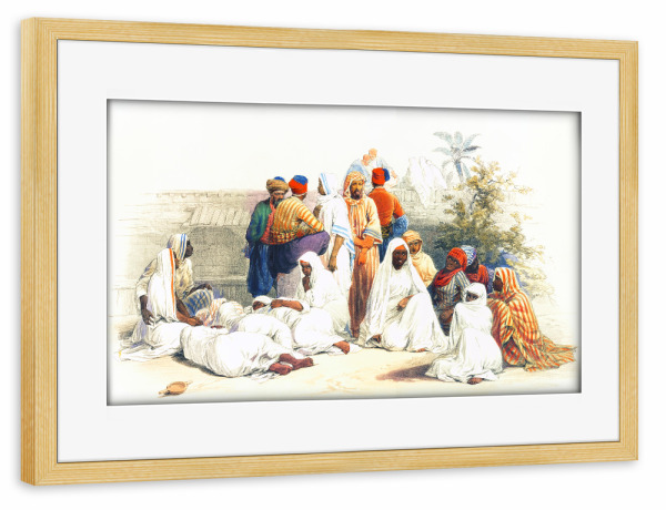 Poster mit Rahmen kiefer "Auf dem Sklavenmarkt in Kairo" artboxONE - Menschen,Reise / Afrika,Für Papa,Männer
