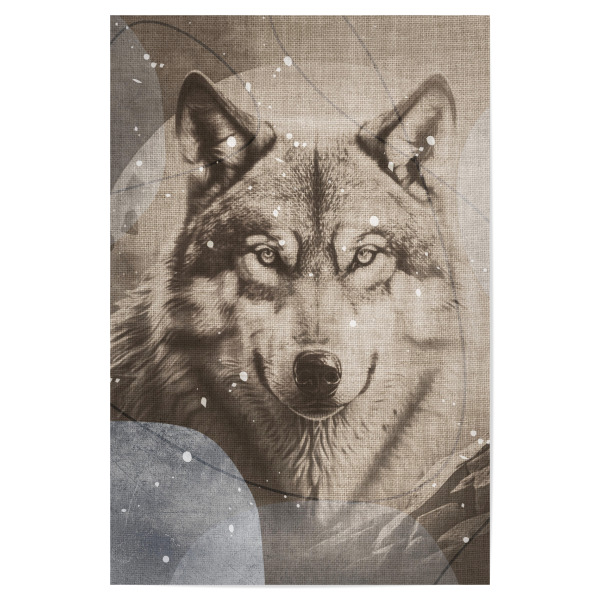 Poster "LINEN - modern art WOLF" artboxONE - Abstrakt - Modern,Art,Kunstdruck,Geschenk,Einrichtung,Kunst,Wolf,Tier