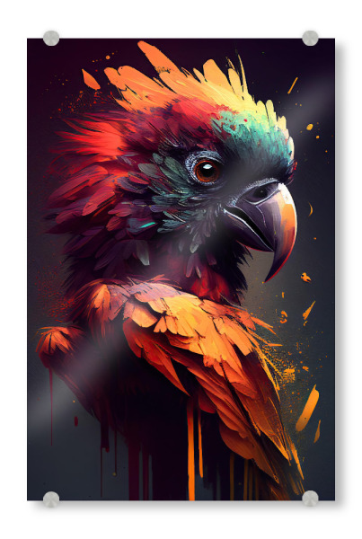 Acrylglasbild "Papagei-Porträt" artboxONE - Natur,Tiere