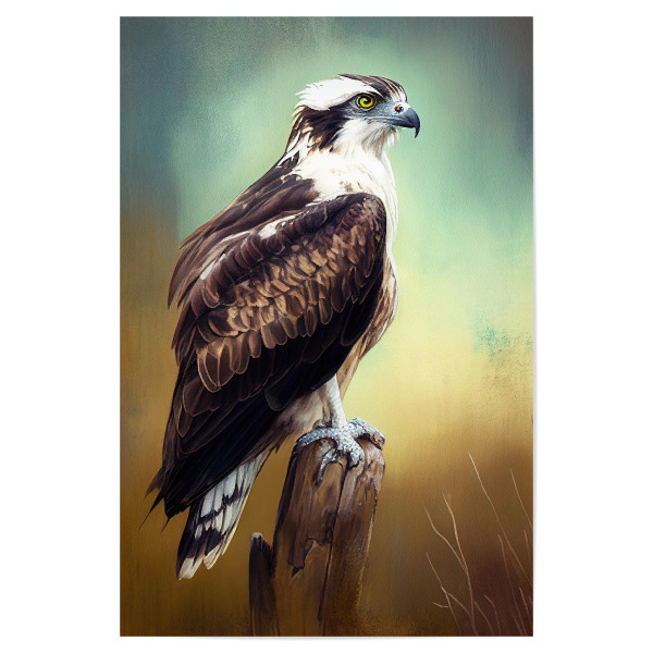 Poster 30x20 cm "Fischadler-Aquarell" artboxONE - Tiere - Kunst,Schöne,Vogel,Leinwand,Zeichnung,Natur,Fischadler,Farbe,Malerei,Aquarell