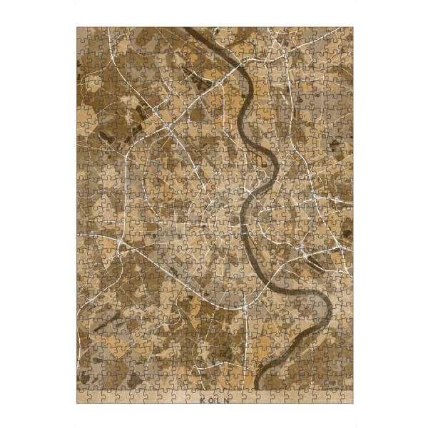 artboxONE Puzzle "Sepiakarte von Köln" artboxONE - Städte,Städte / Köln,Kartografie - Köln,Deutschland,Karte,Antik,Alt,Sepia,Braun - Bild köln