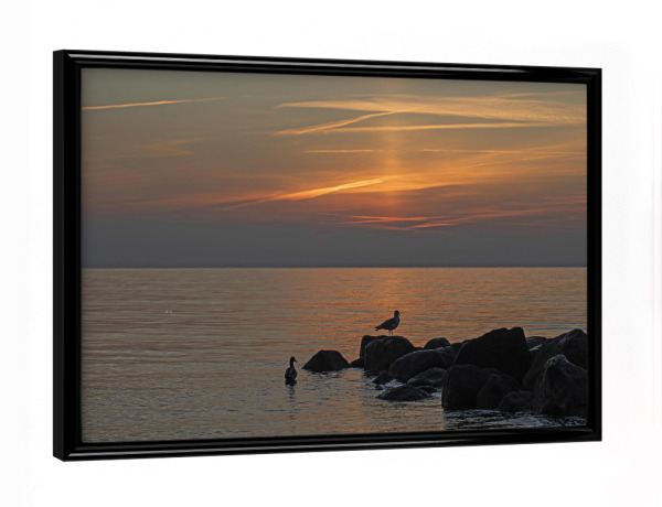 Poster mit schwarzem Rahmen "Wenn der Tag beginnt" artboxONE - Natur,Reise,Reise / Strand und Meer