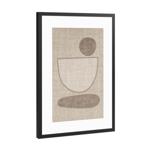 Poster mit Rahmen Schwarz (Metallic) "LINEN - bella MONA" artboxONE - Abstrakt