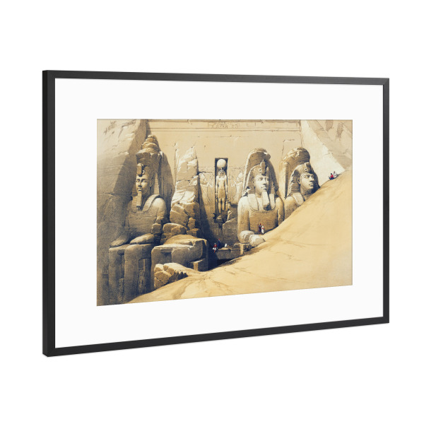 Poster mit Rahmen Schwarz (Metallic) "Großer Tempel von Abu Simbel" artboxONE - Reise,Architektur,Für Papa
