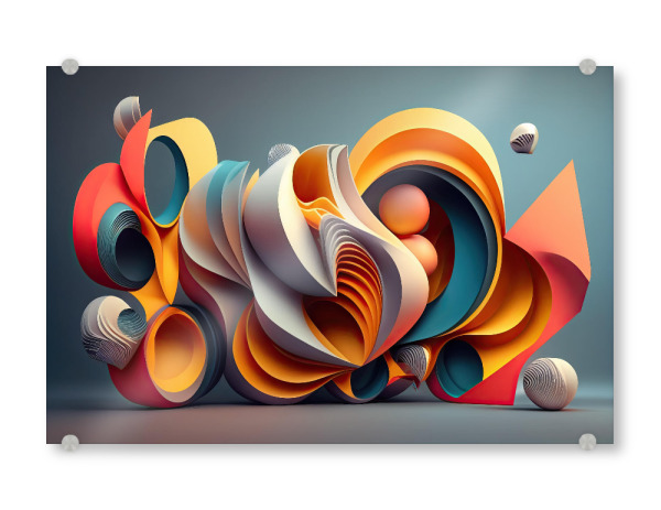 Acrylglasbild "Abstrakte Strudel auf Grün" artboxONE - Abstrakt,Geometrie