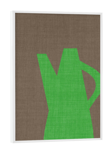 Poster mit weißem Rahmen "Green linen - vase first" artboxONE - Abstrakt - Japandi,Modern,Art,Ibiza,Kunstdruck,Geschenk,Einrichtung,Abstrakt,Kunst