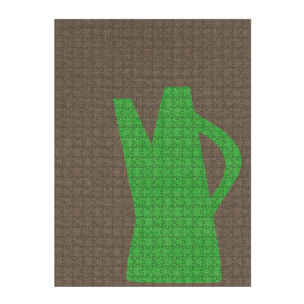 Puzzle Ravensburger "Green linen - vase first" artboxONE - Abstrakt - Japandi,Modern,Art,Ibiza,Kunstdruck,Geschenk,Einrichtung,Abstrakt,Kunst