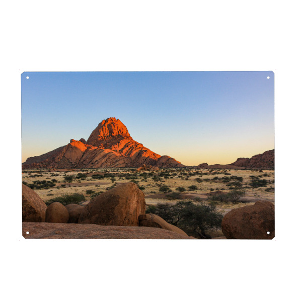 Metall Poster "Die Spitzkoppe in Namibia" artboxONE - Natur,Reise / Afrika