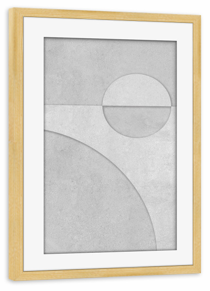 Poster mit Rahmen kiefer "Concrete art - ZEN BETON JAN" artboxONE - Abstrakt