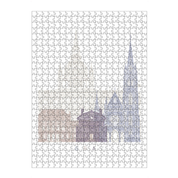 Puzzle Ravensburger "GRAZ SKYLINE PASTELL" artboxONE - Städte,Architektur