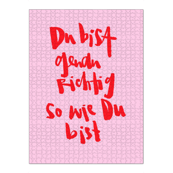 Puzzle Ravensburger "Genau richtig - Brush Lettering" artboxONE - Typografie