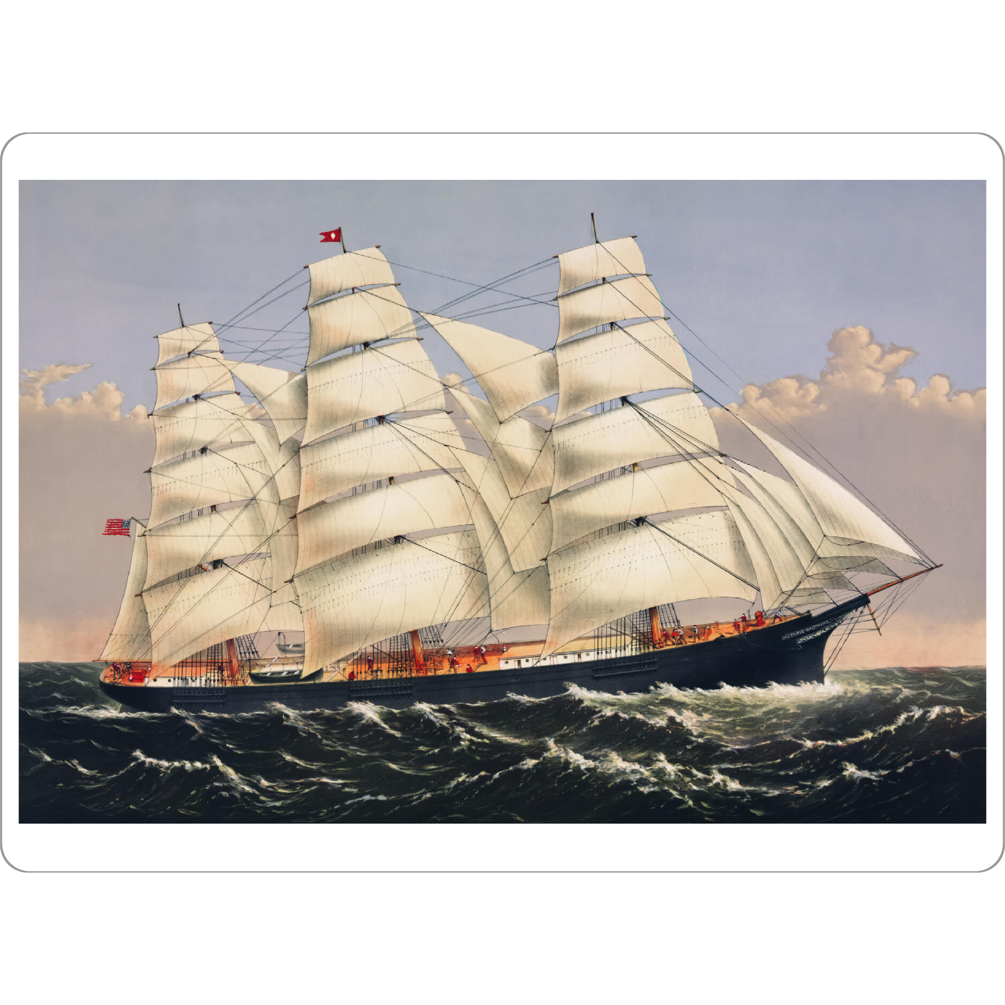Tischset "Klipper Drei Brüder" artboxONE - Reise,Reise / Strand und Meer,Für Mama,Für Papa