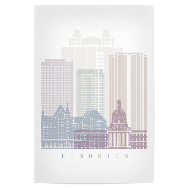 Poster "EDMONTON-SKYLINE-PASTELL" artboxONE - Städte,Architektur