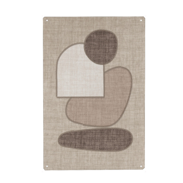 Metall Poster "Linen collection - LEON" artboxONE - Abstrakt - Japandi,Modern,Art,Ibiza,Kunstdruck,Geschenk,Einrichtung,Abstrakt,Kunst - Blechschild