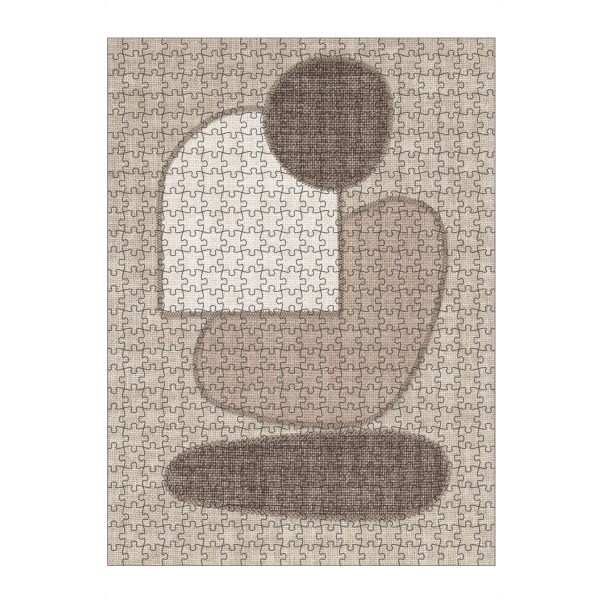 Puzzle Ravensburger "Linen collection - LEON" artboxONE - Abstrakt - Japandi,Modern,Art,Ibiza,Kunstdruck,Geschenk,Einrichtung,Abstrakt,Kunst