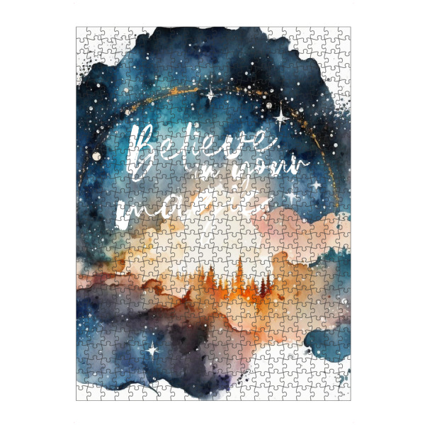 Puzzle Ravensburger "Glaube an Magie!" artboxONE - Typografie,Natur,Für Kinder,Galaxy