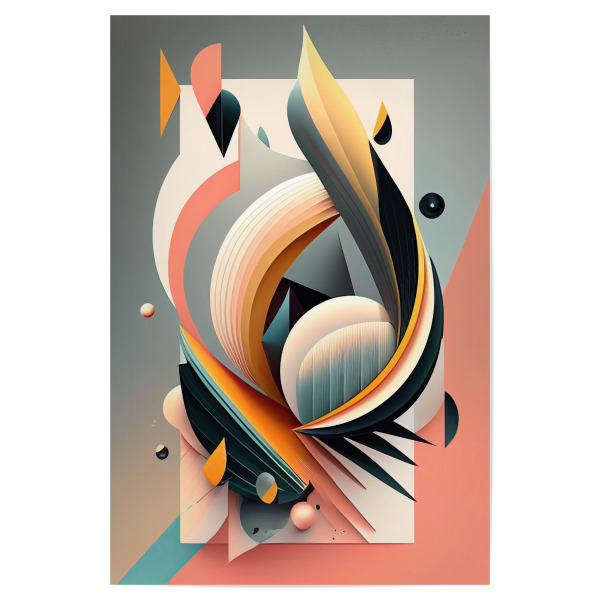 Poster 30x20 cm "Malerei mit verdrehten Formen" artboxONE - Abstrakt