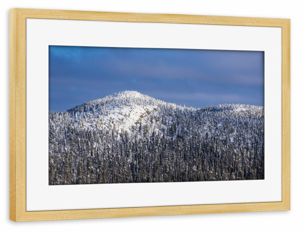 Poster mit Rahmen kiefer "Berg, Schnee, Wald" artboxONE - Natur,Reise,Reise / Länder