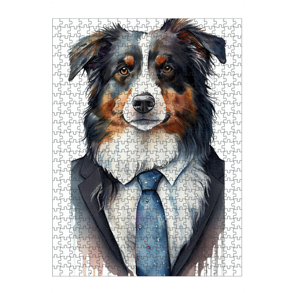 Puzzle Ravensburger "Geschäfts Schäferhund" artboxONE - Tiere,Lustig