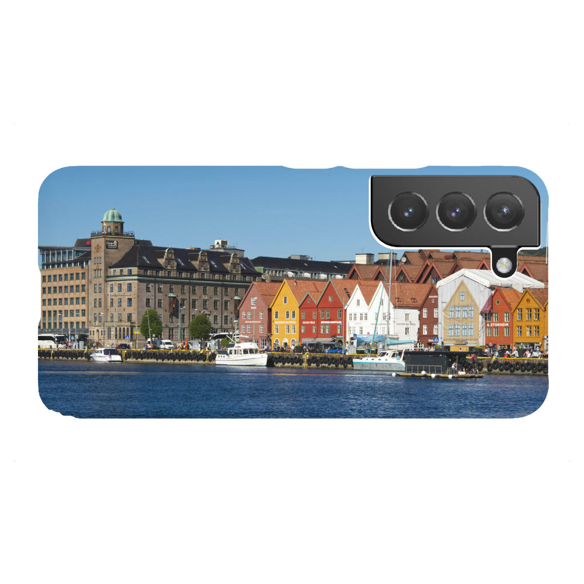 Samsung Galaxy "Stadtansicht Hanseviertel Bryggen" Premium-Case Handyhülle artboxONE