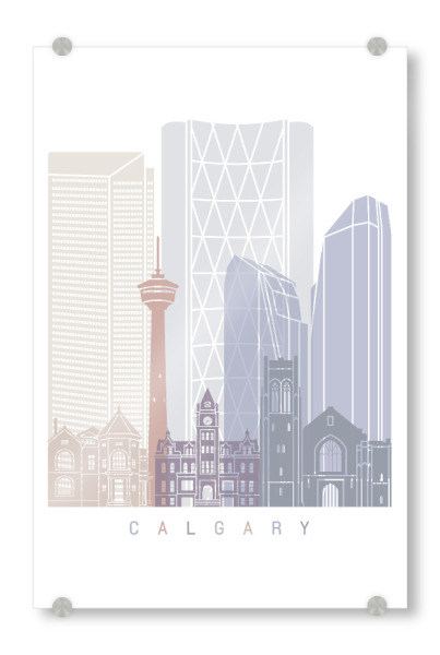 Acrylglasbild "CALGARY-SKYLINE-PASTELL" artboxONE - Städte,Architektur