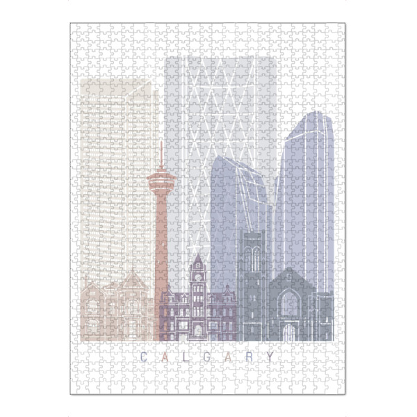 Puzzle Ravensburger "CALGARY-SKYLINE-PASTELL" artboxONE - Städte,Architektur