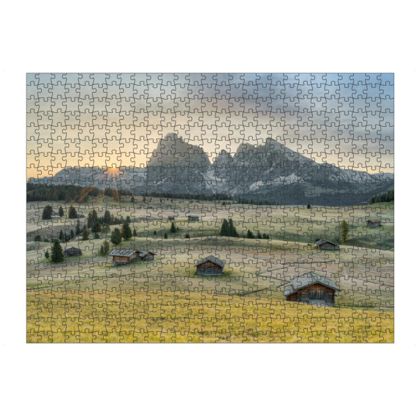 Puzzle Ravensburger "Seiser Alm Sonnenaufgang" artboxONE - Natur,Reise,Reise / Länder