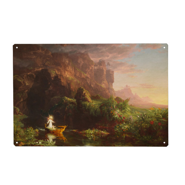 Holzbild "Kindheit von Thomas Cole" artboxONE - Reise,Reise / Länder,Für Mama,Für Papa