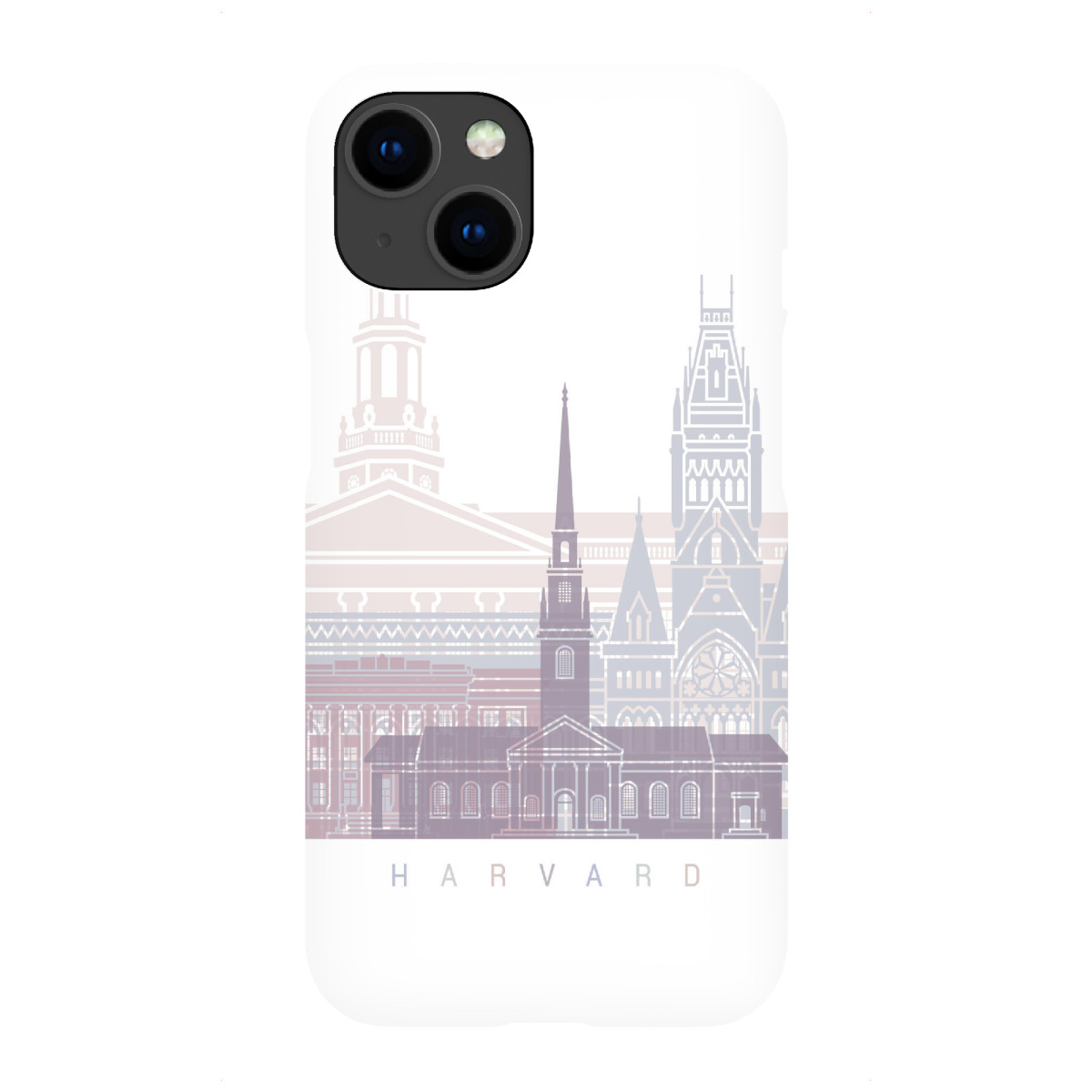 iPhone "HARVARD-SKYLINE-PASTELL" Premium-Case Handyhülle artboxONE